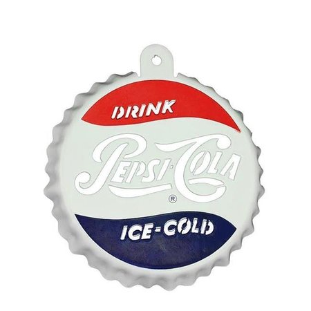 NORTHLIGHT SEASONAL Northlight Seasonal 31757709 Classic Pepsi-Cola Bottle Cap Logo Cut-Out Christmas Ornament 31757709